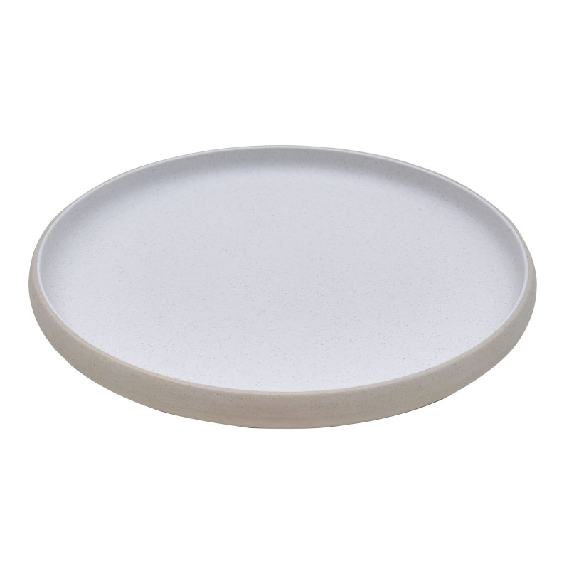 Plato de melamina reutilizable michelin sand/white 27Øx2.5cm
