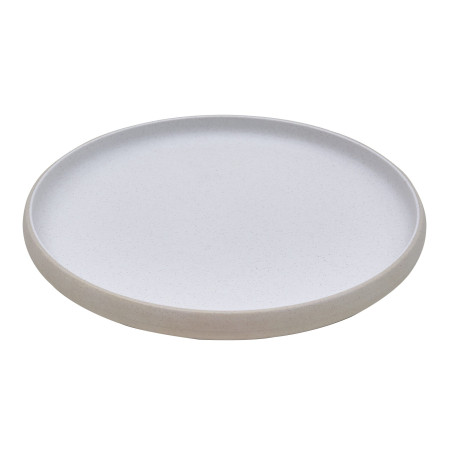 Plato de melamina reutilizable michelin sand/white 27Øx2.5cm