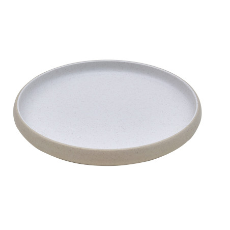 Plato de melamina reutilizable michelin sand/white 22Øx2.5cm