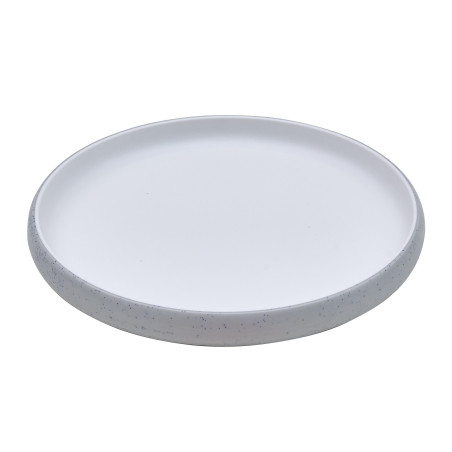 Plato de melamina reutilizable michelin grey/white 22Øx2.5cm