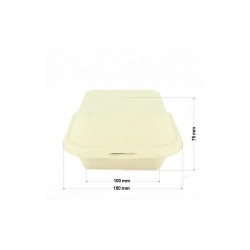 Caixas de hambúrguer em fibra Kraft (15x15x8cm) | PointQpackName