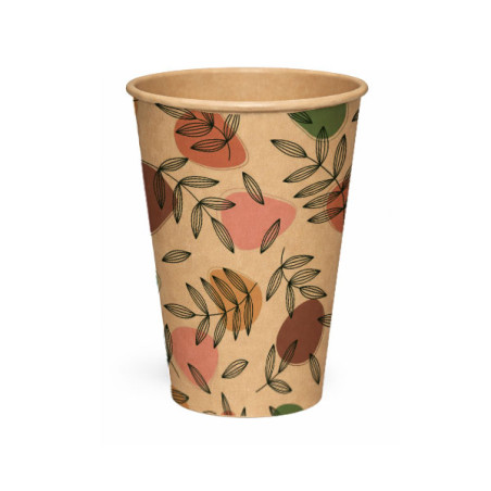 Vasos de cartón kraft para café personalizados 1-4 tintas