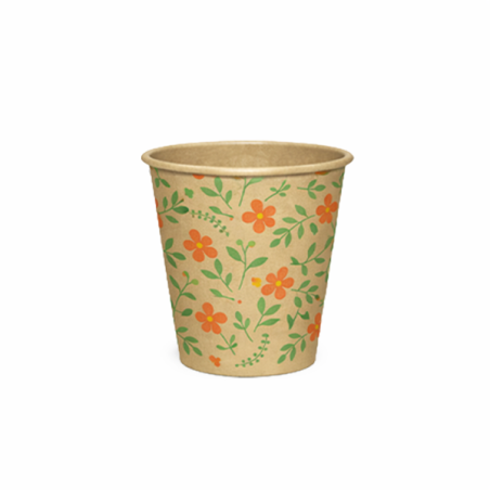 Vasos de cartón kraft para café personalizados impresión digital 1-4 tintas