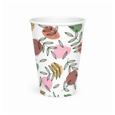 Vasos de cartón blanco para café personalizados impresión digital 1-4 tintas