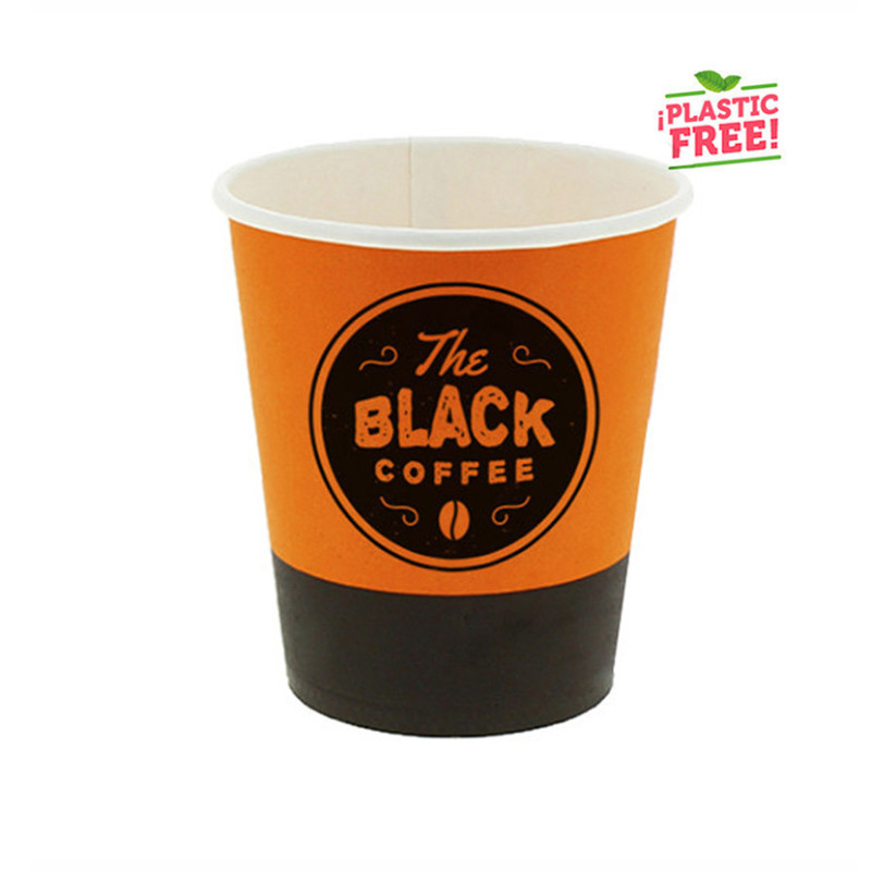 Vasos de cartón para café personalizados plastic free 1 a 4 tintas