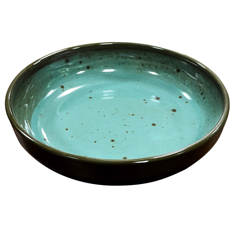 Bol de melamina reutilizable terracota azul 20.2Øx5.2cm