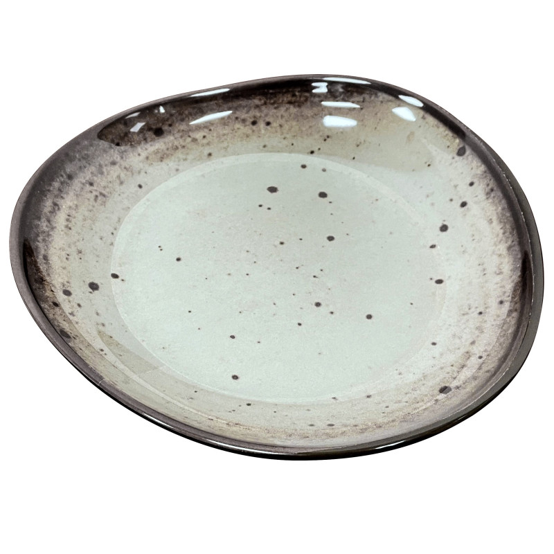 Bol de melamina reutilizable terracota gris 20.3x20.1x3.7cm