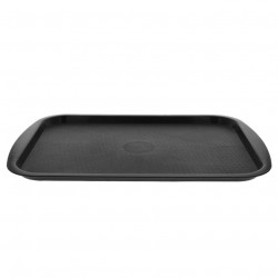 Bandeja negra PP resistente y reutilizable (44x31cm)