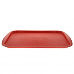 Bandeja roja PP resistente y reutilizable (44x31cm)