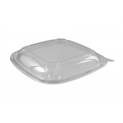 Tapa para Ensaladeras Cuadradas Pet Transparente y Negras