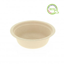 Platos blancos de caña de azúcar Bowl bio compostable (500ml)